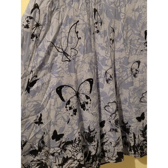 Soft Surroundings Spring Fever Maxi Skirt Purple Wmn Sz PM Butterflies Boho - Picture 4 of 10